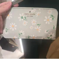 [S] KATE SPADE KH238 LUCY MEDIUM LZIP WRISTLET SCATTERED DAISI,CYSTAL BLUE, 196021464430 (SKS1225)