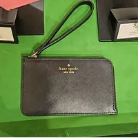 [S] KATE SPADE KH613 LUCY SMALL LZIP WRISTLET SAFFIANO LETHER,BLACK, 196021500626 (SKS1230)