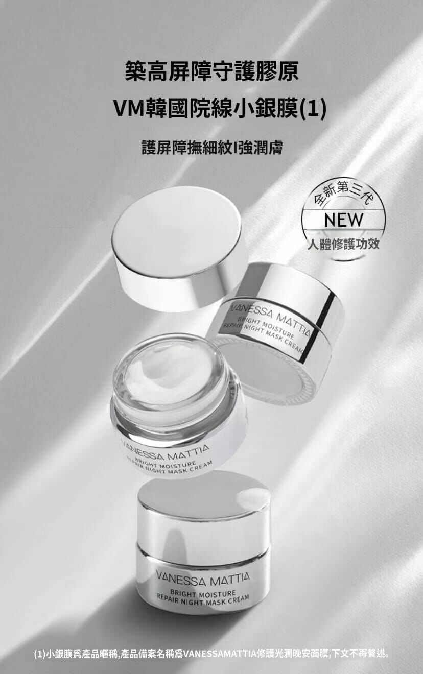 韓國院線產品 VM 修護光潤晚安小銀膜