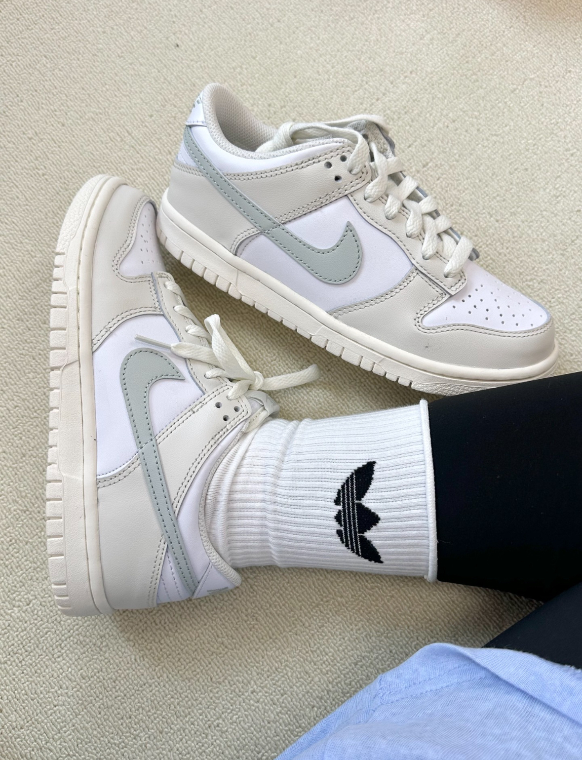 Nike Dunk Low GS 奶油糖霜 灰白色 皮革 大童款 FB9109-109/預購