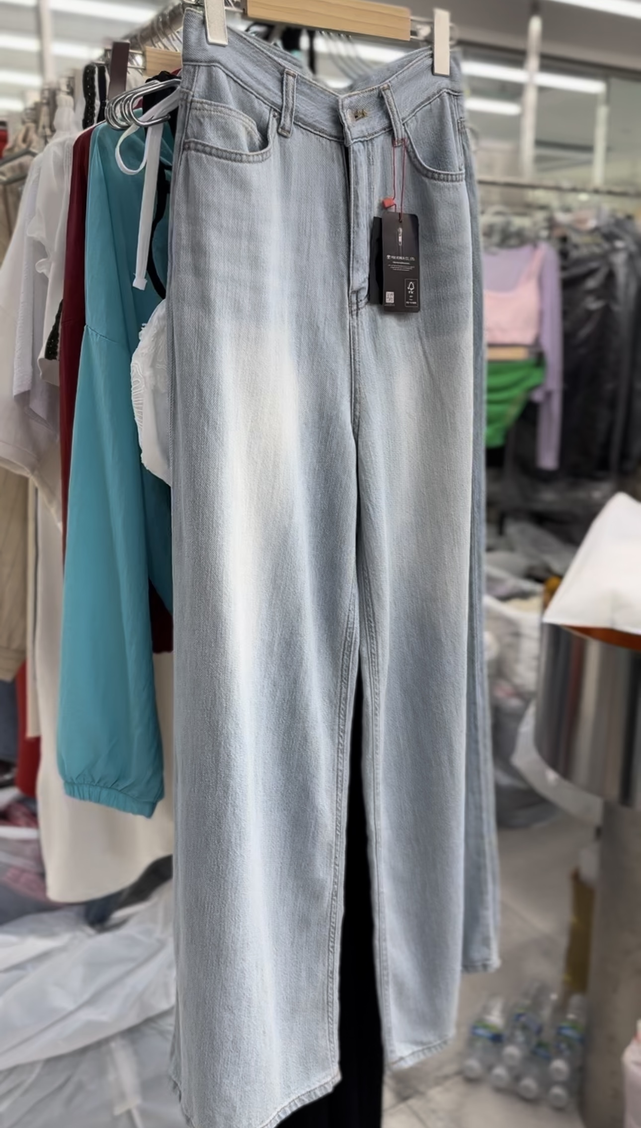 7.30 薄款闊腿牛仔褲