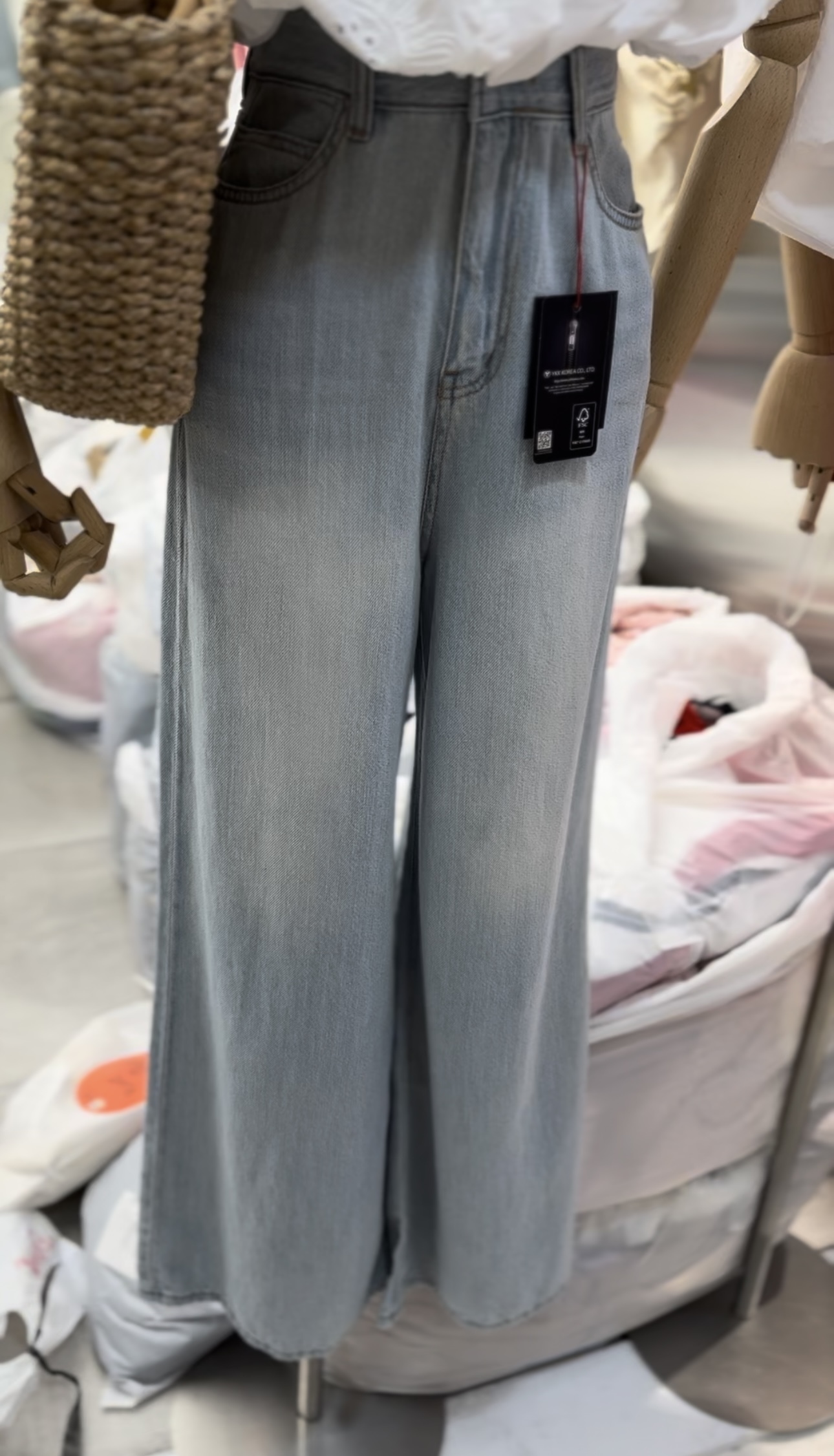 7.30 薄款闊腿牛仔褲