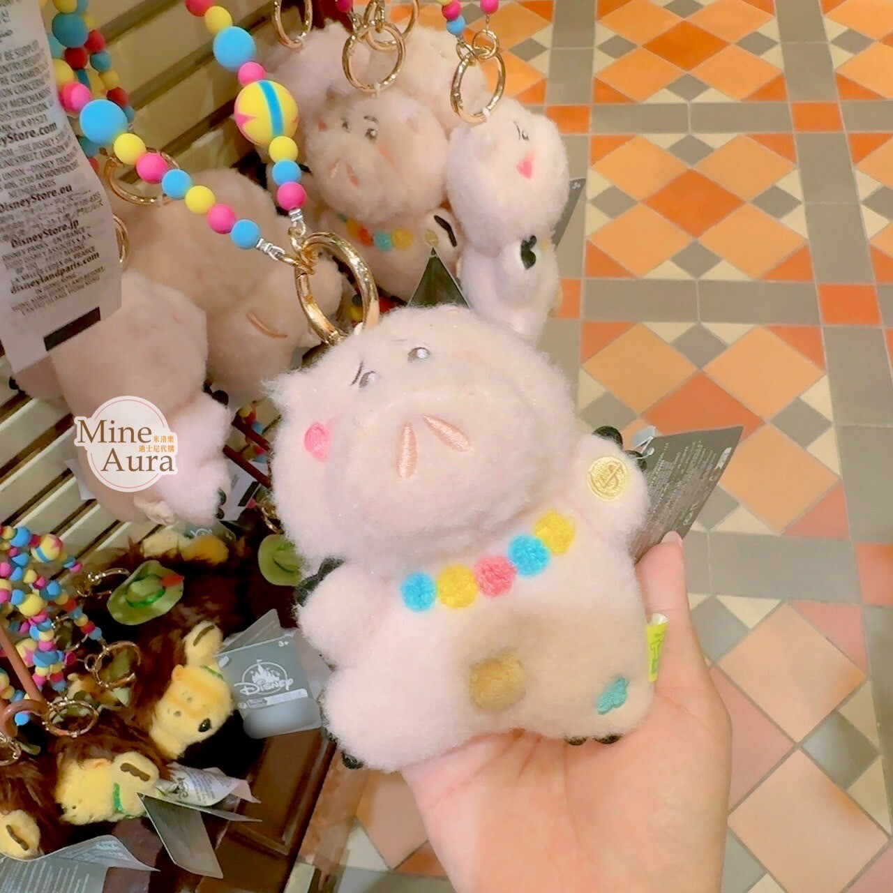 皮克斯 Pixar 玩心大發 系列 火腿豬 Ham 絨毛 鑰匙圈 吊飾 玩具總動員 Toy Story -香港迪士尼樂園