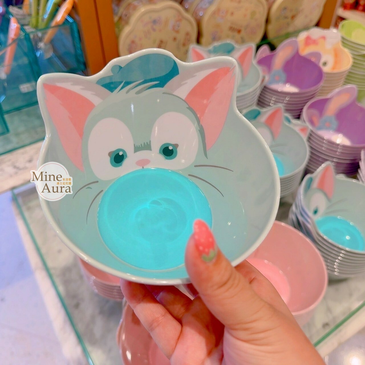 傑拉托尼 畫家貓 Gelatoni 兒童 餐具 造型碗/叉子/湯匙 -香港迪士尼樂園