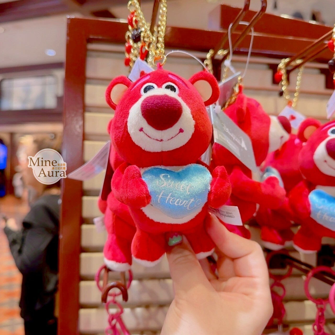 熊抱哥 Lotso 抱愛心 絨毛 鑰匙圈 吊飾 玩具總動員 Toy Story -香港迪士尼樂園