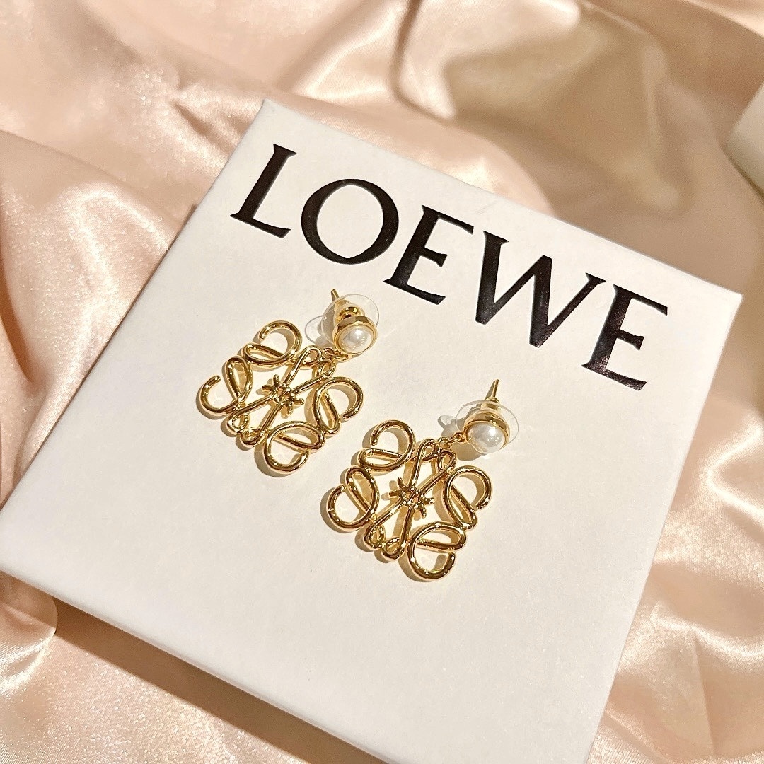 Lo絕美經典立體花紋 珍珠耳墜
