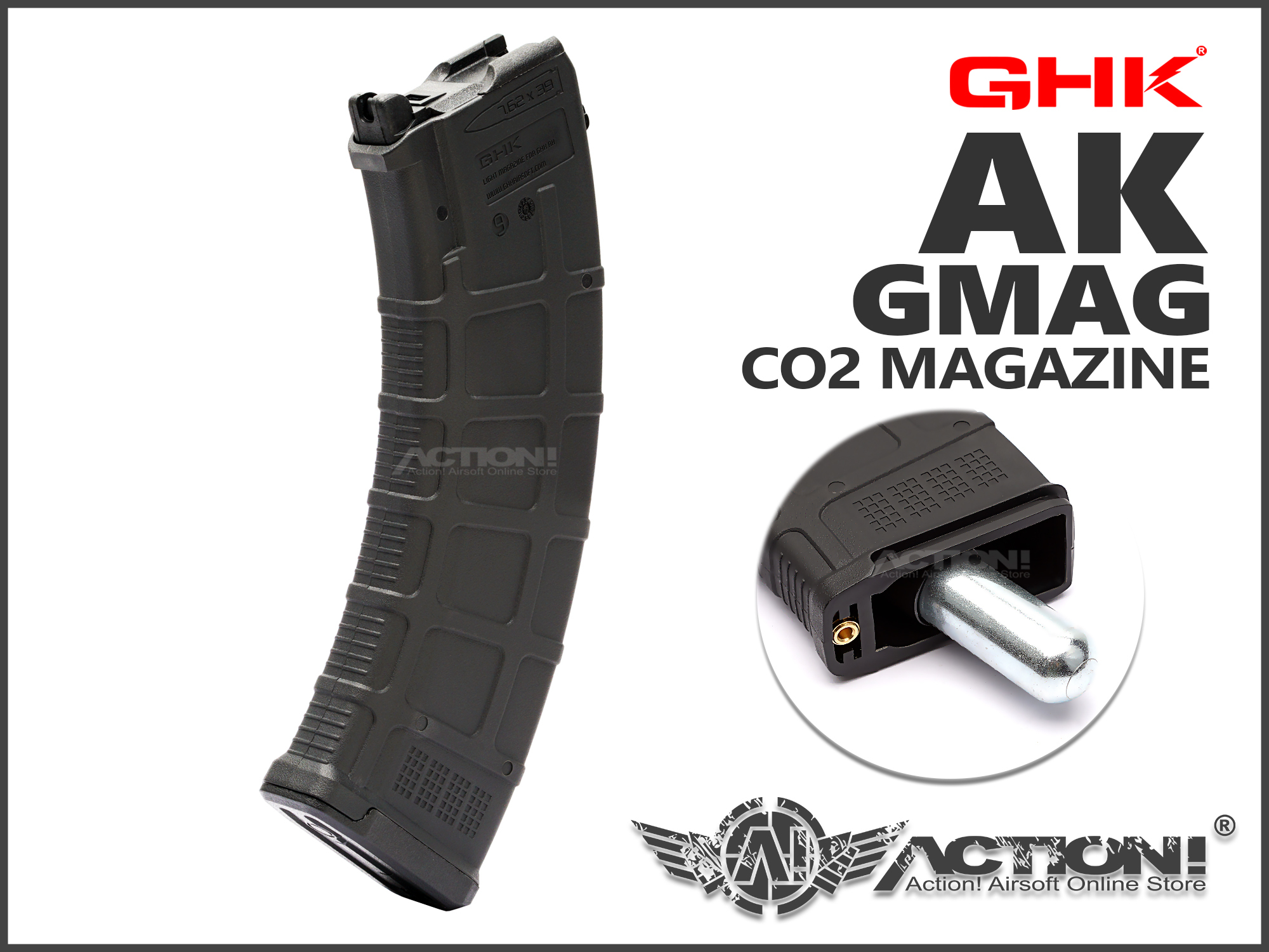 GHK - AK “GMAG” 40rds Lightweight CO2 Magazine For GHK