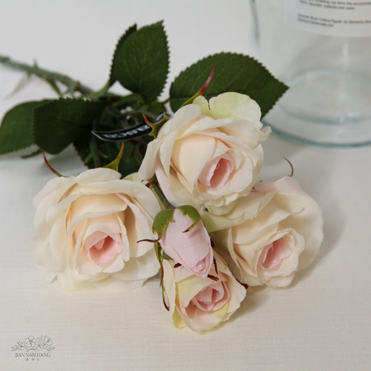 人造花 玫瑰散枝 粉