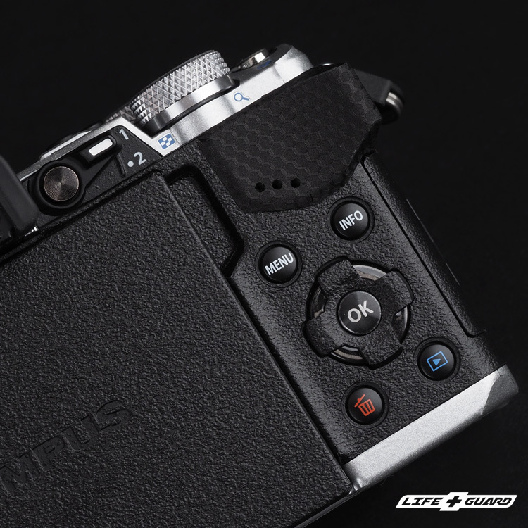 LIFE+GUARD OLYMPUS E-M5 Mark II 相機貼膜背面展示圖