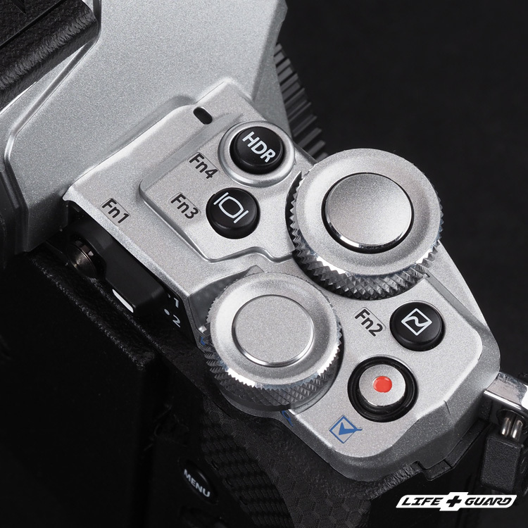 LIFE+GUARD 相機貼膜安裝示意，適用OLYMPUS E-M5 Mark II