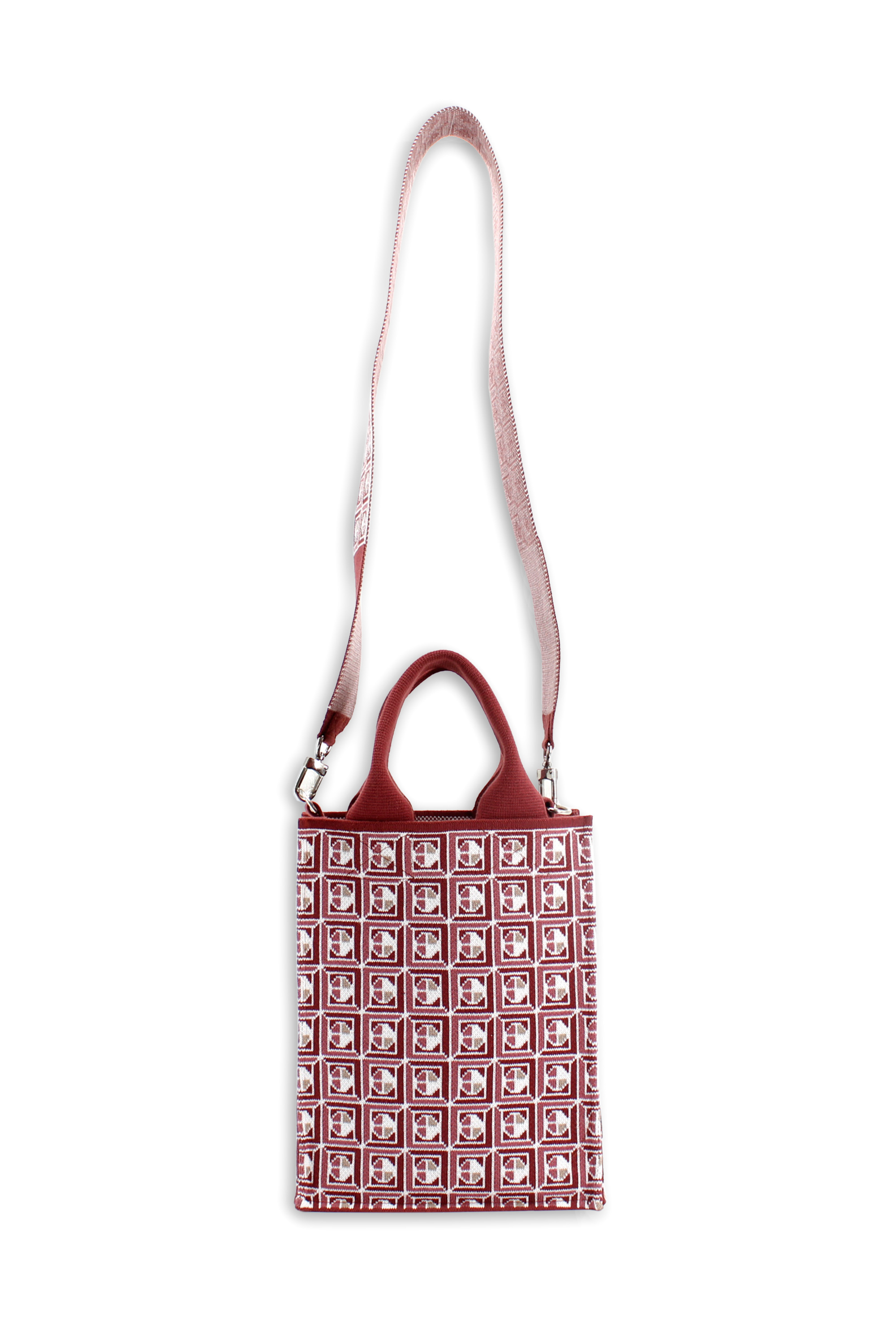 幾何圖案直版紙袋形手袋