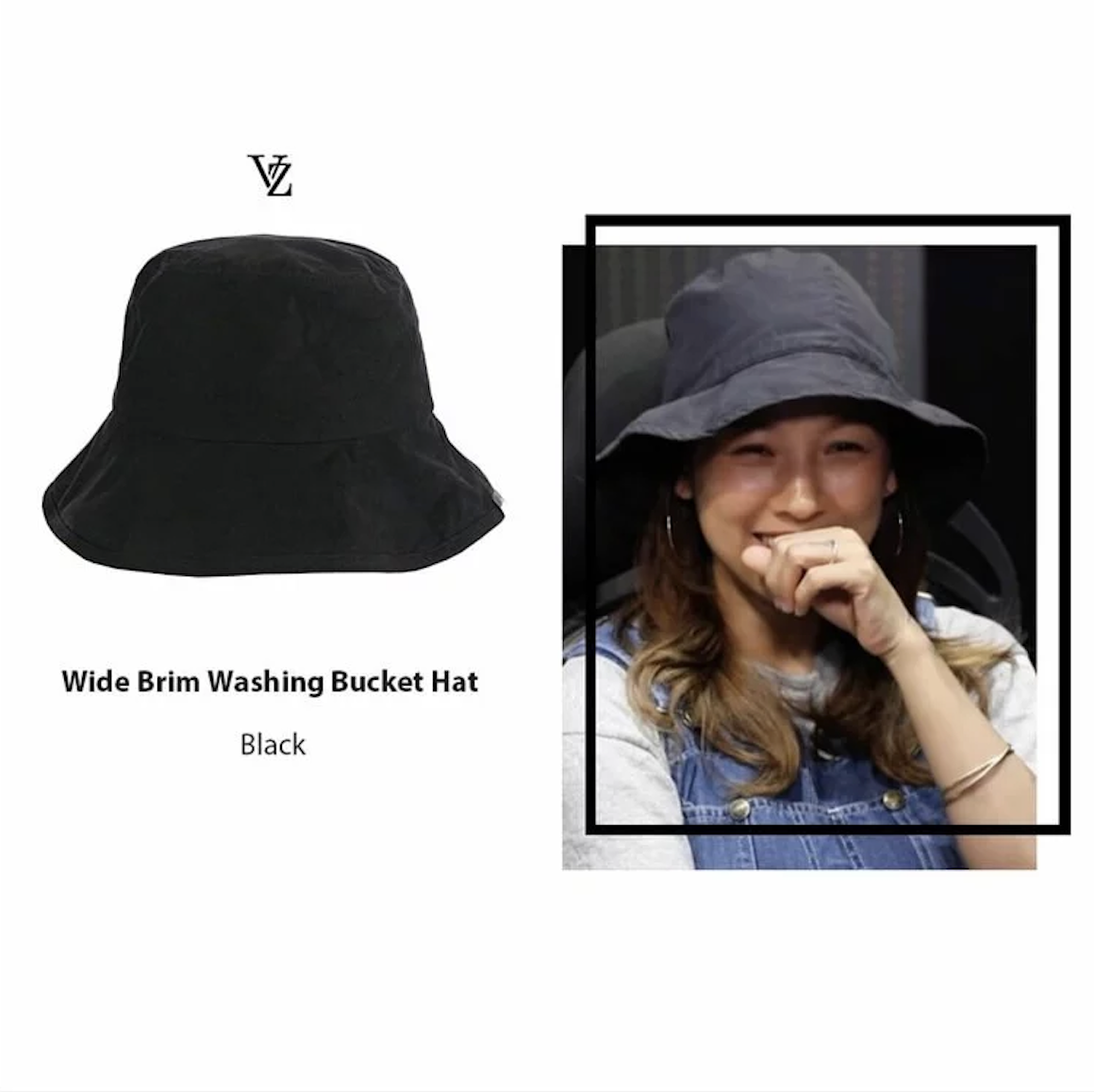 VARZAR Wide Brim Washing Bucket Hat