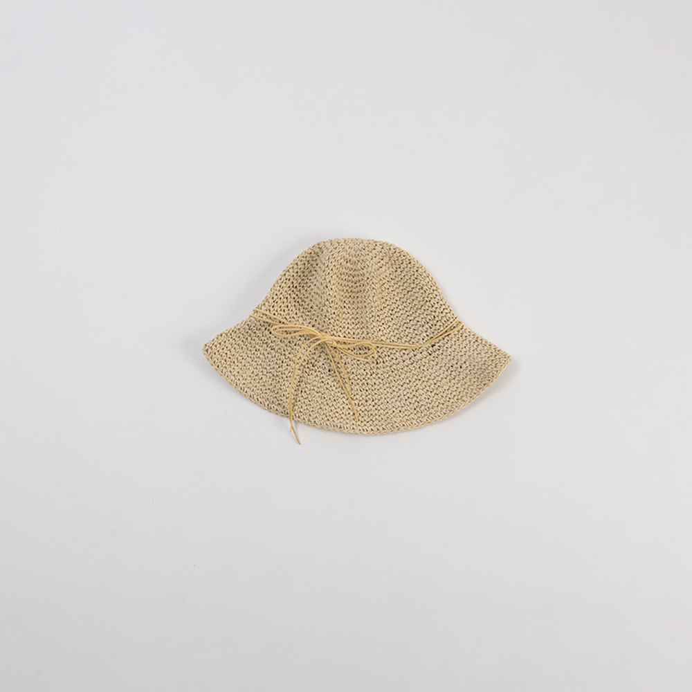 Straw fisherman's hat with bow tie and rope shape, sold in two colors【07020925】in stock+pre-order