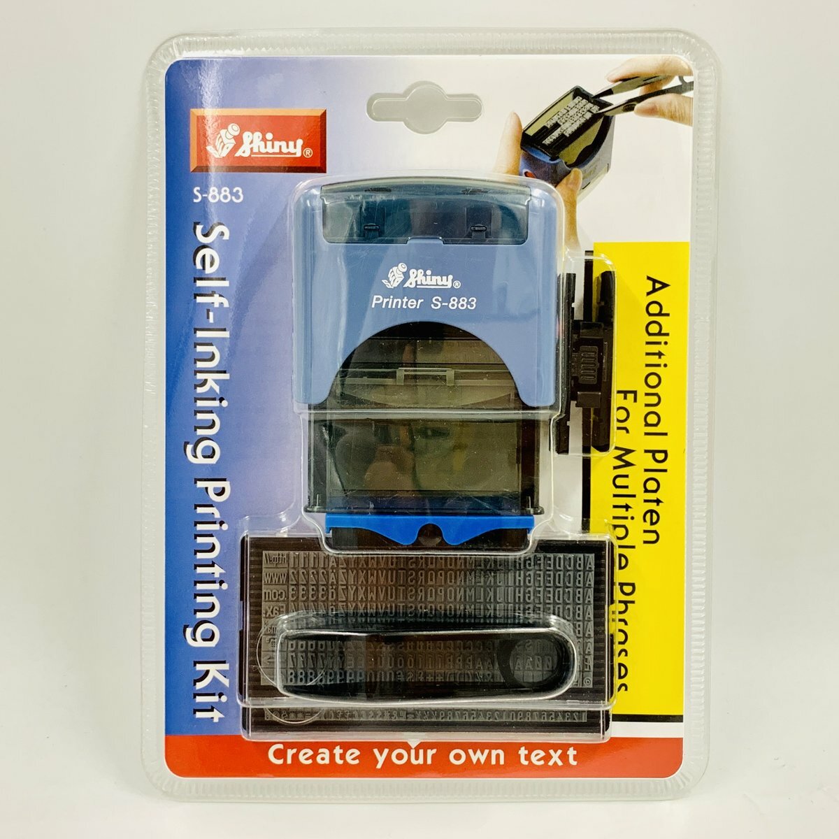 Shiny - 台灣 Shiny® S-883 D.I.Y.字粒組合印章, 3mm 及 4mm 藍色《香港行貨》- 1 套