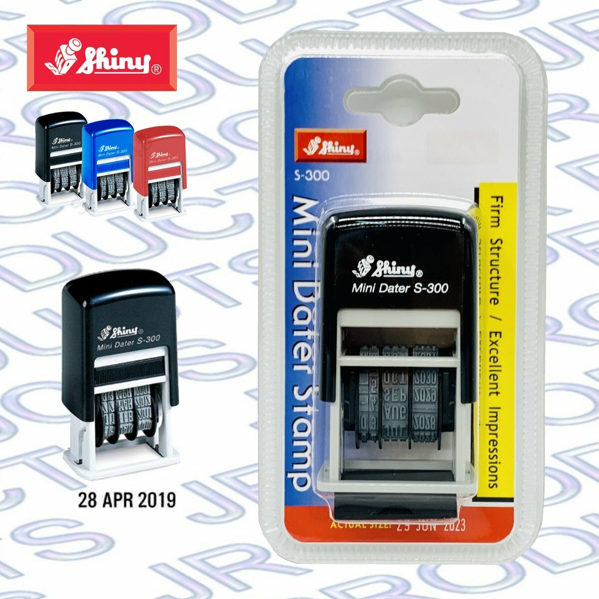 Shiny - 台灣 Shiny® S-300 迷你日期印章, 3mm《香港行貨》- 1 個