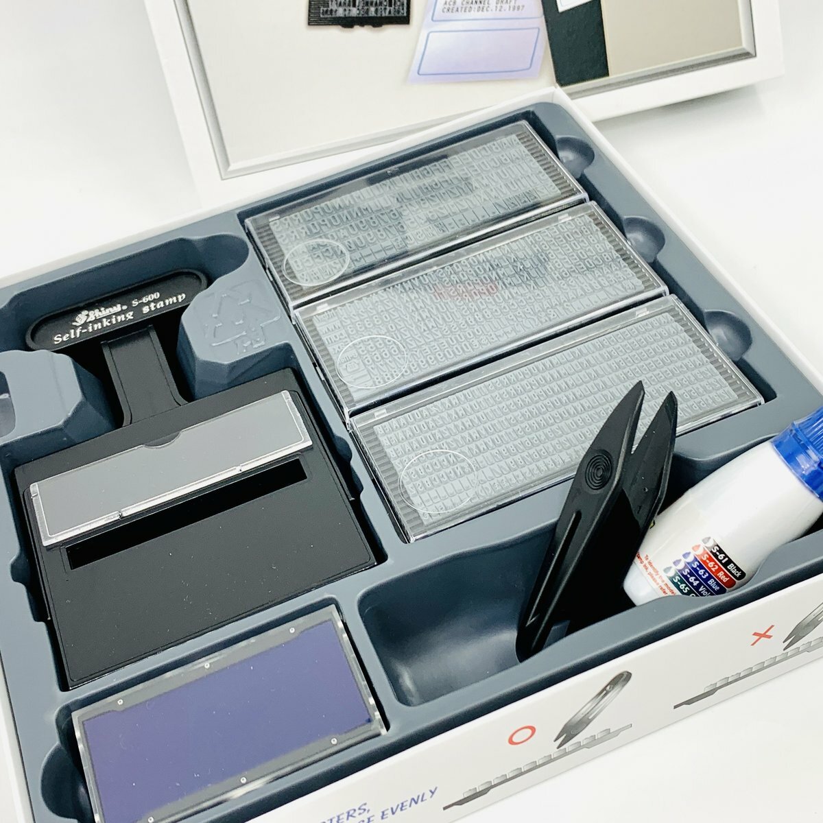 Shiny - 台灣 Shiny® S-600 D.I.Y.字粒組合印章, 3mm、4mm 及 5mm《香港行貨》-1 套