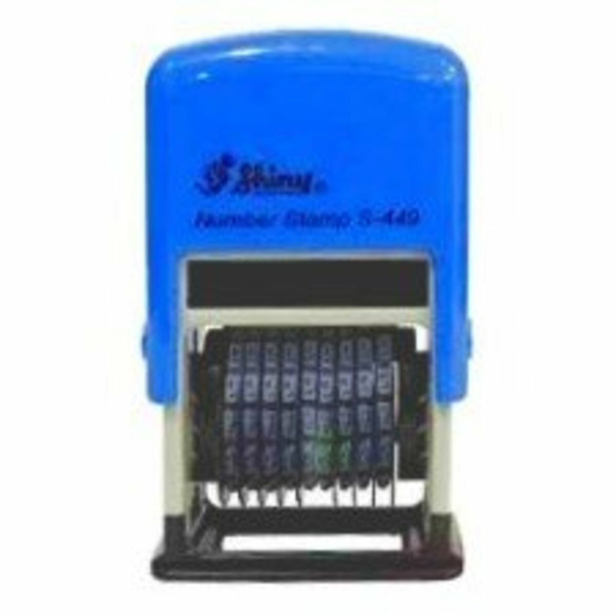 Shiny - 台灣 Shiny® S-449 號碼 印章, 9個藍色數位 4mm《香港行貨》- 1 個