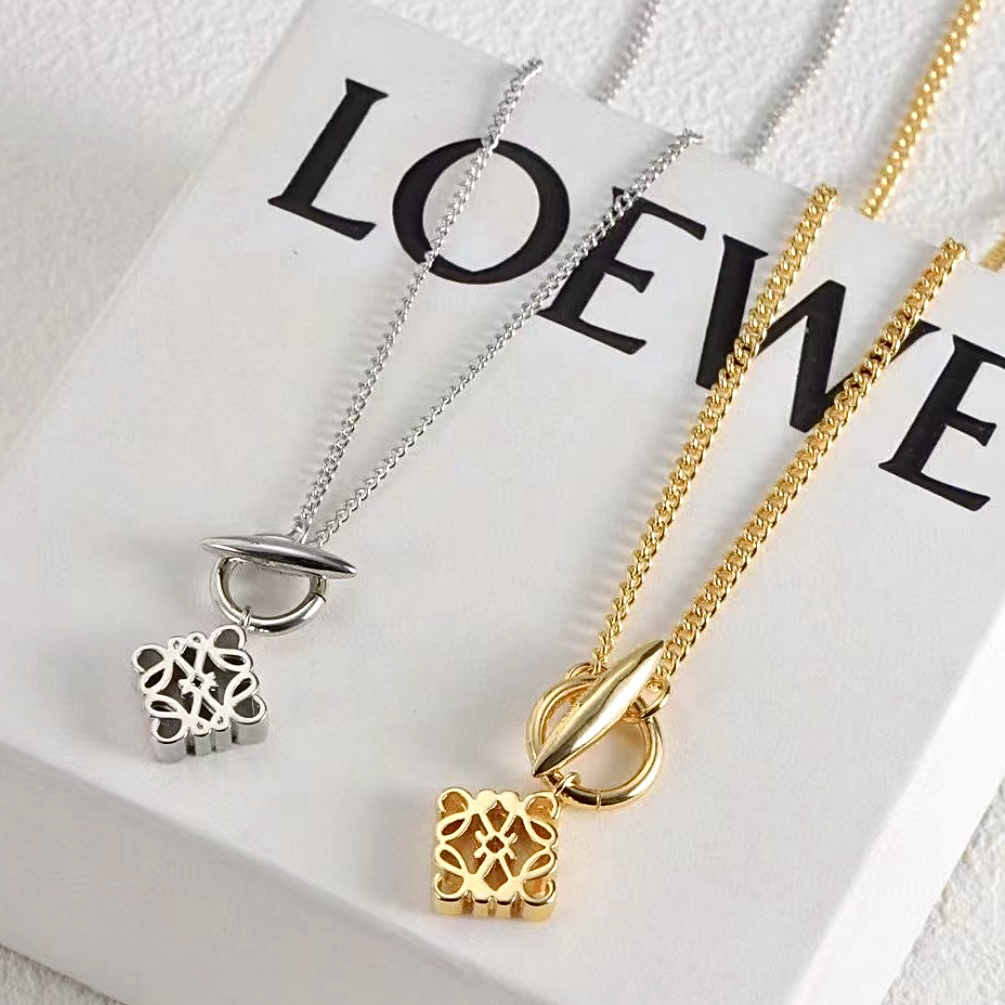 Lo絕美經典立體單花紋 OT扣定製項鍊