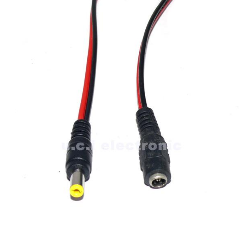 【UCI電子】(D-59) 監控電源線 DC插頭 DC電源線 5.5*2.1 母頭 公頭 紅黑