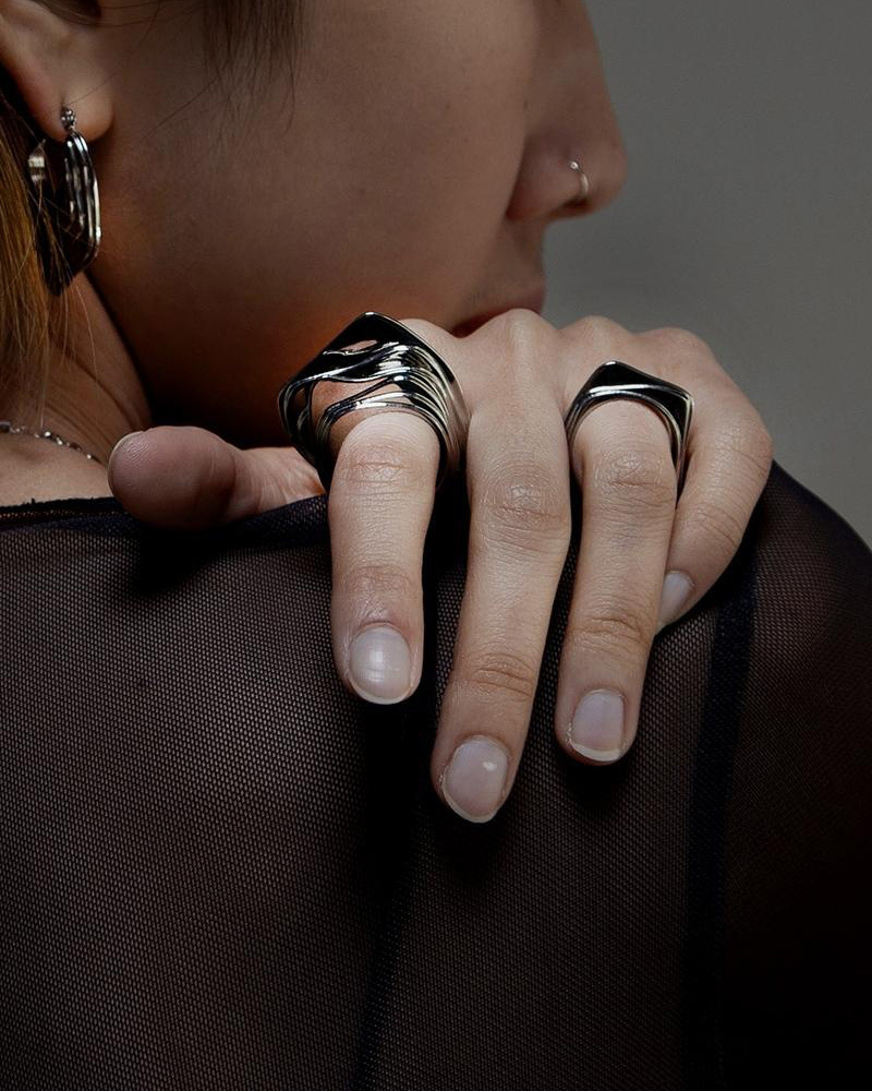 RECOVERY 堆疊戒指組 (亮銀)