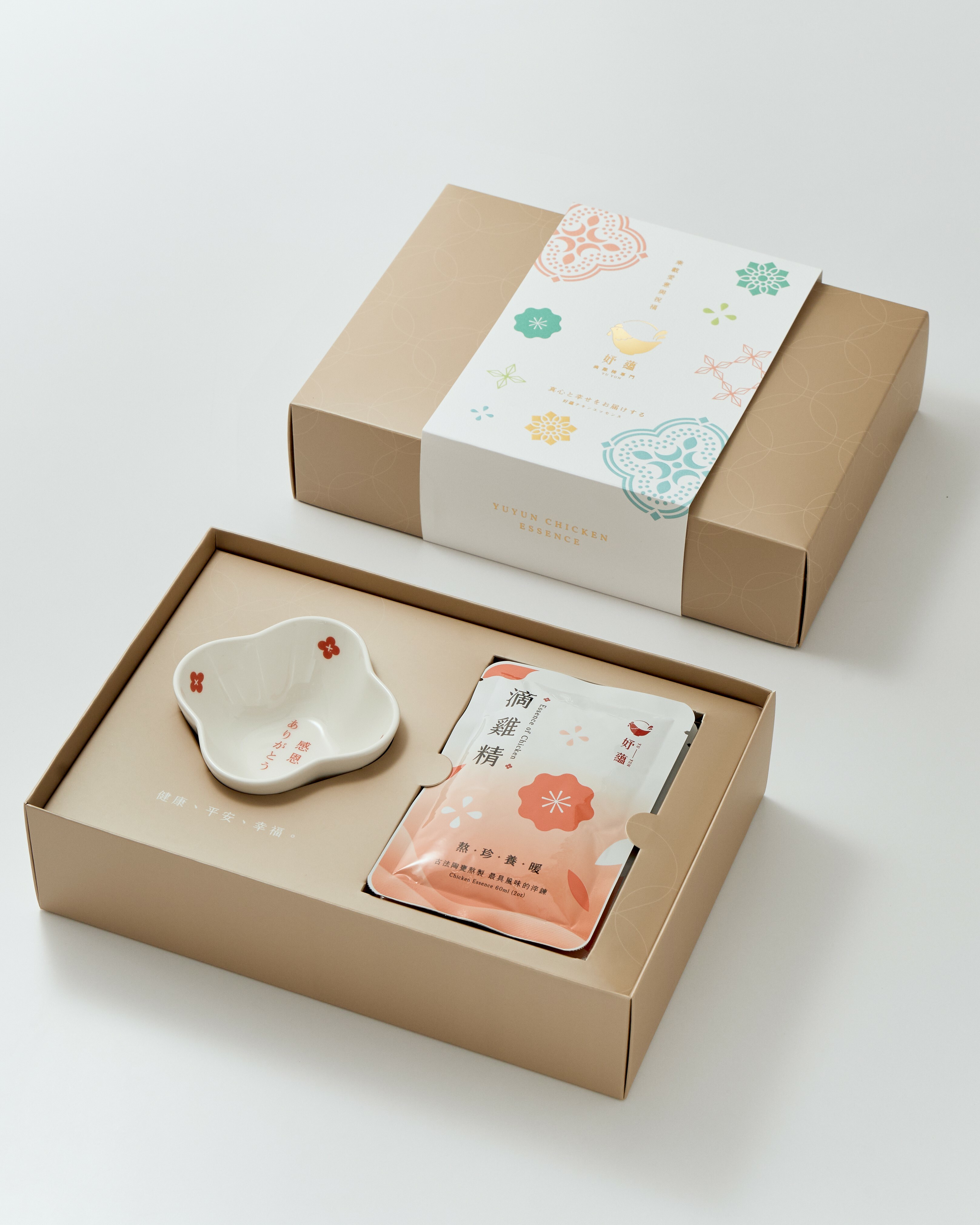 送禮首選感恩禮盒-常溫滴雞精6入、感謝瓷碗贈手寫卡片