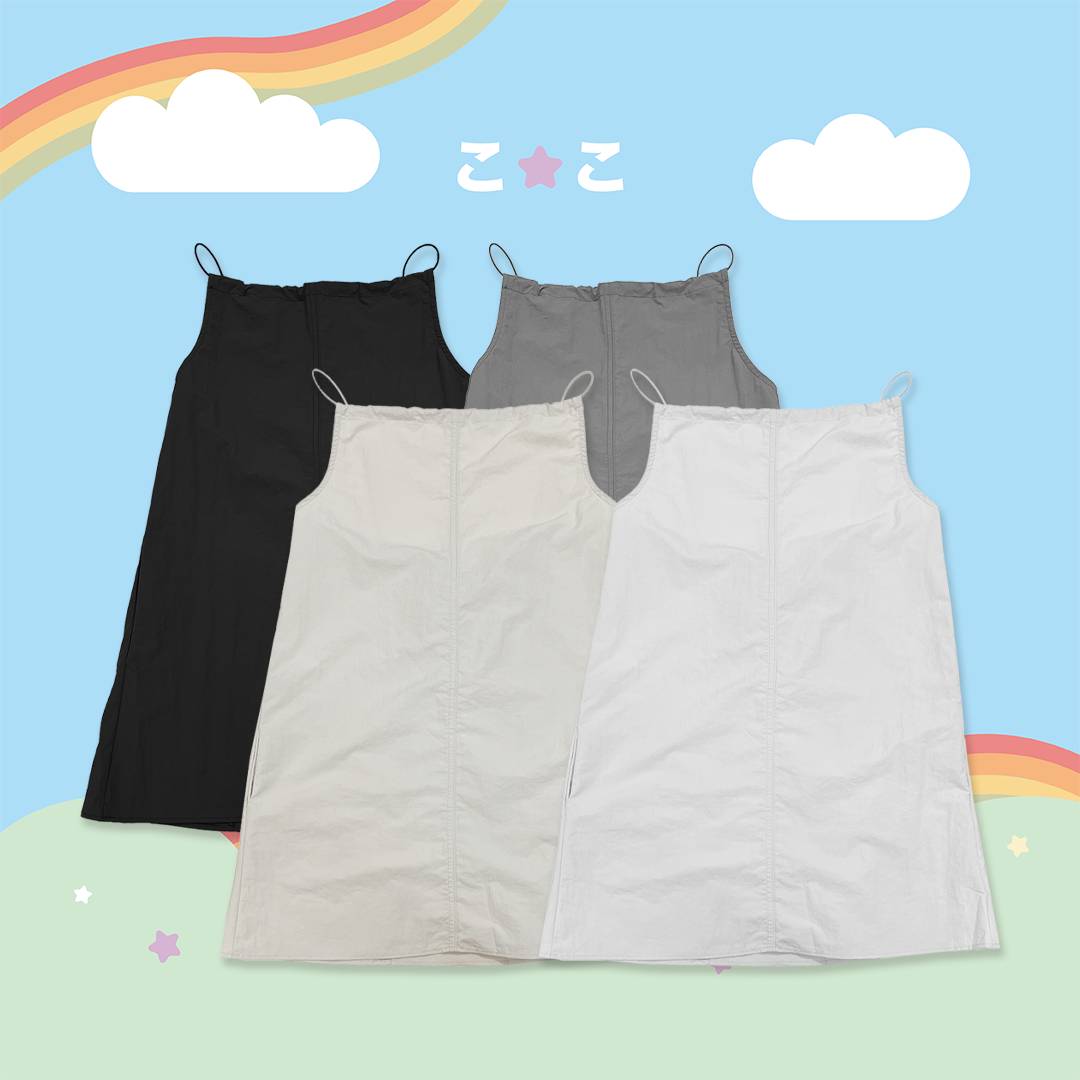 こ♡こ 刷刷感露背細肩背心洋裝