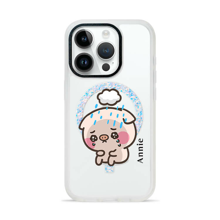 【授權聯名】厭世中的me 膚感閃透殼 (MagSafe磁吸) (訂製名字) iPhone防摔手機殼