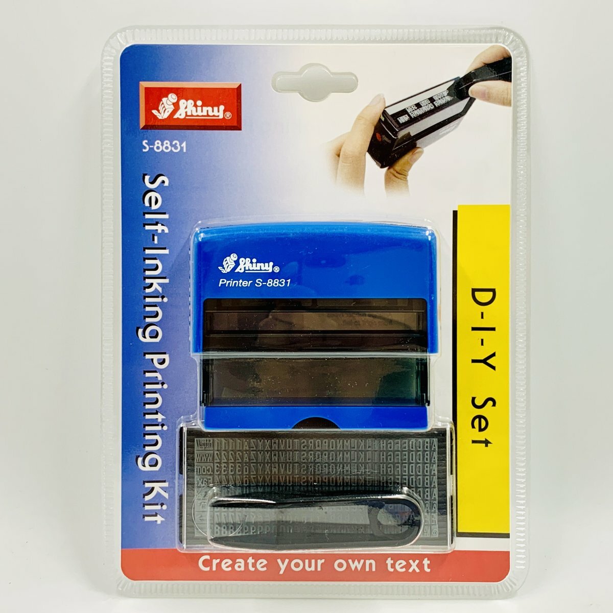 Shiny - 台灣 Shiny® S-8831 D.I.Y.字粒組合印章, 4mm 藍色《香港行貨》- 1 套