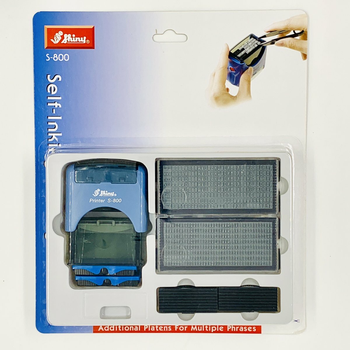 Shiny - 台灣 Shiny® S-800 D.I.Y.字粒組合印章, 3mm 及 4mm 藍色 《香港行貨》- 1 套
