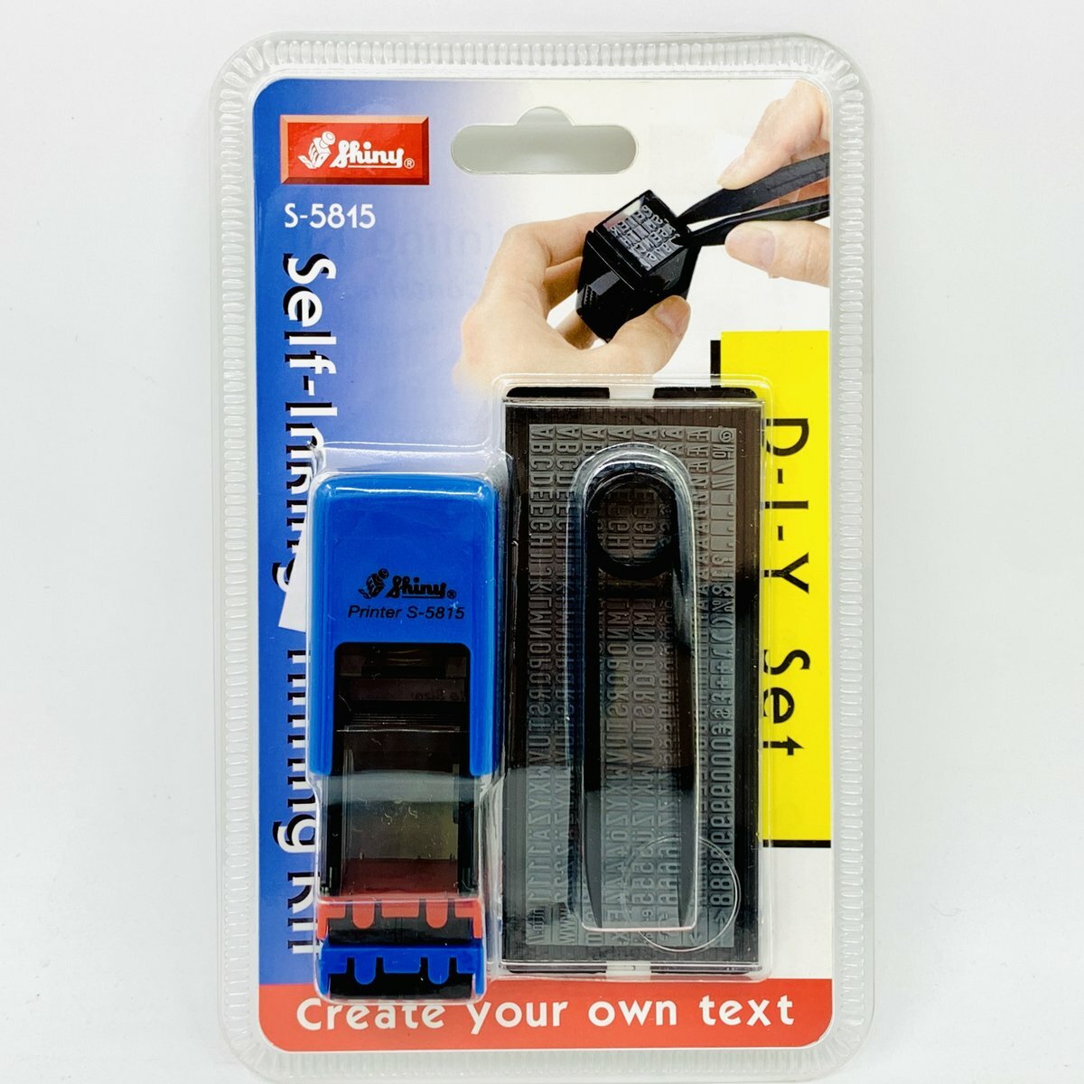 Shiny - 台灣 Shiny® S-5815 D.I.Y.字粒印章, 4mm 藍/紅《香港行貨》-1 套