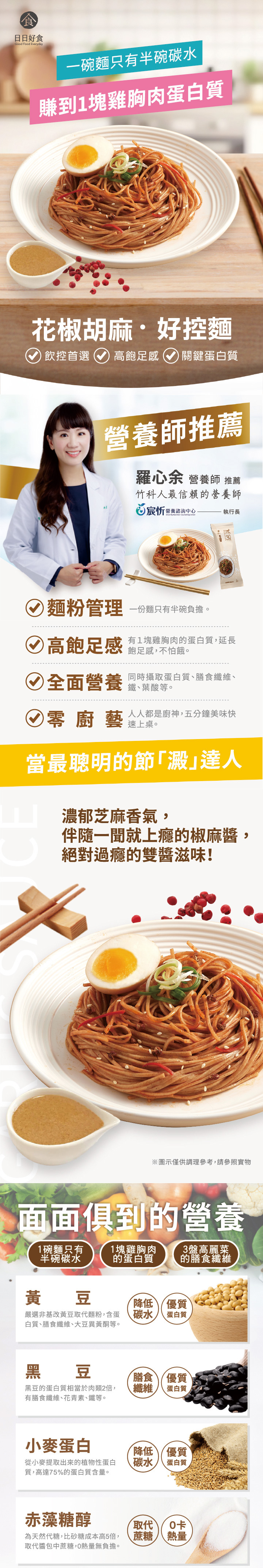 日日好食-控醣拌麵-花椒胡麻