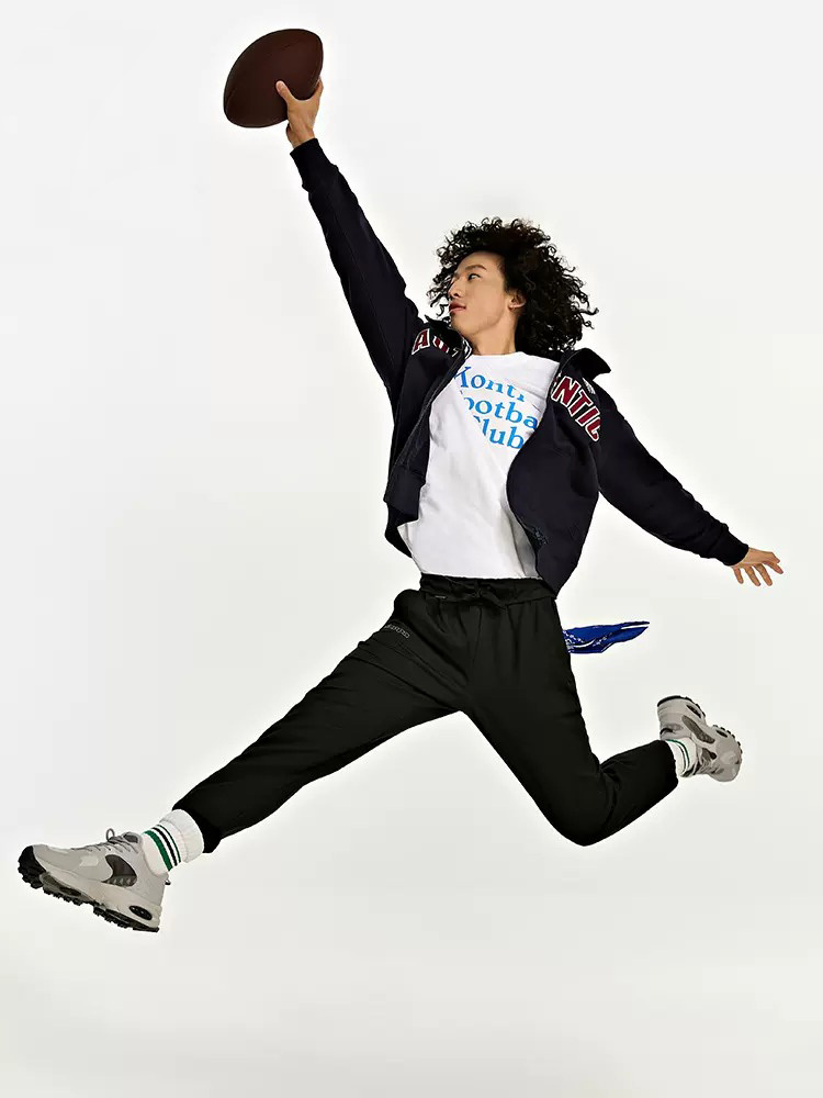 男款 字母印花運動休閒束口長褲