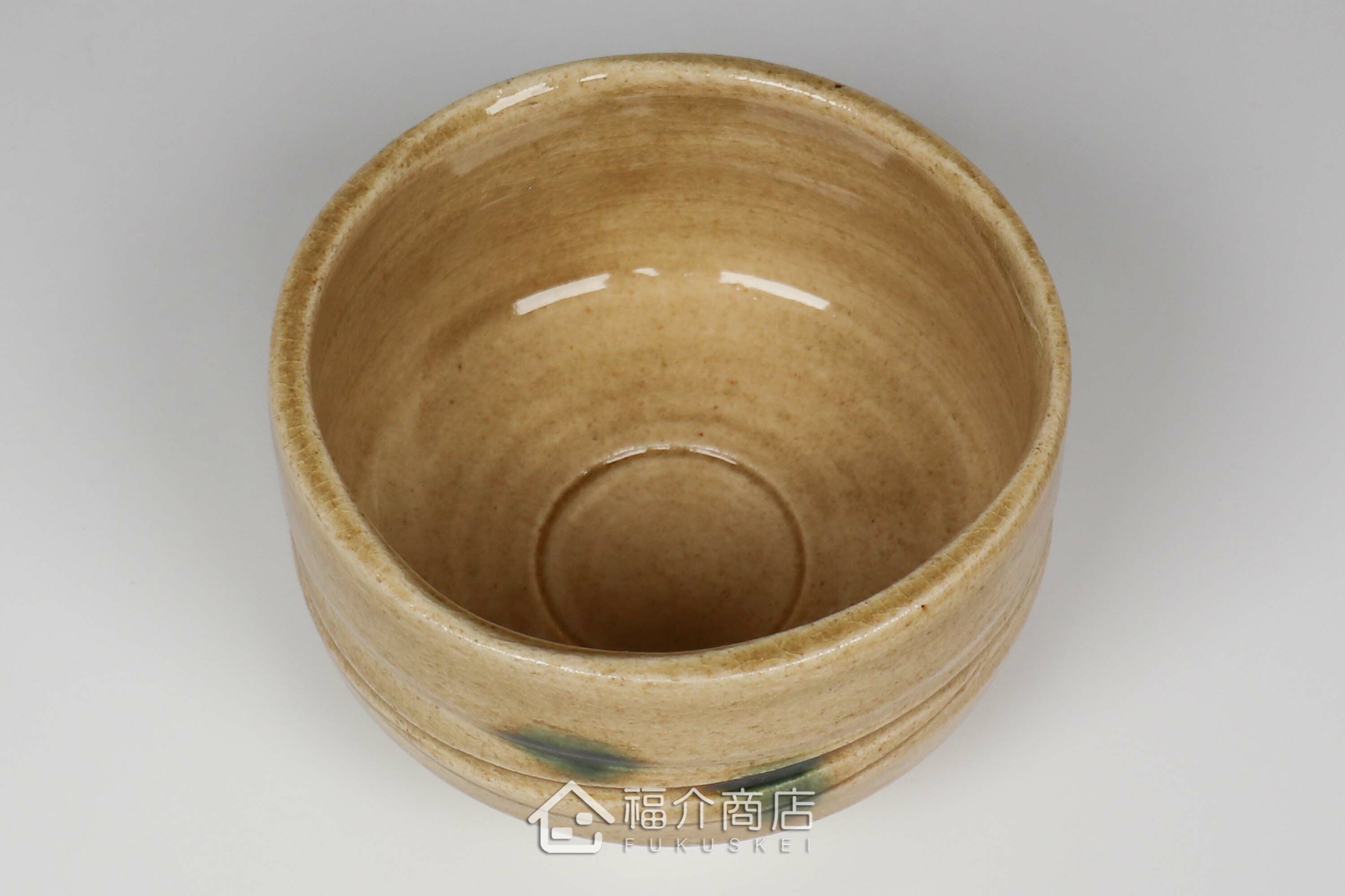 盛裝抹茶用的黄色抹茶杯碗450cc