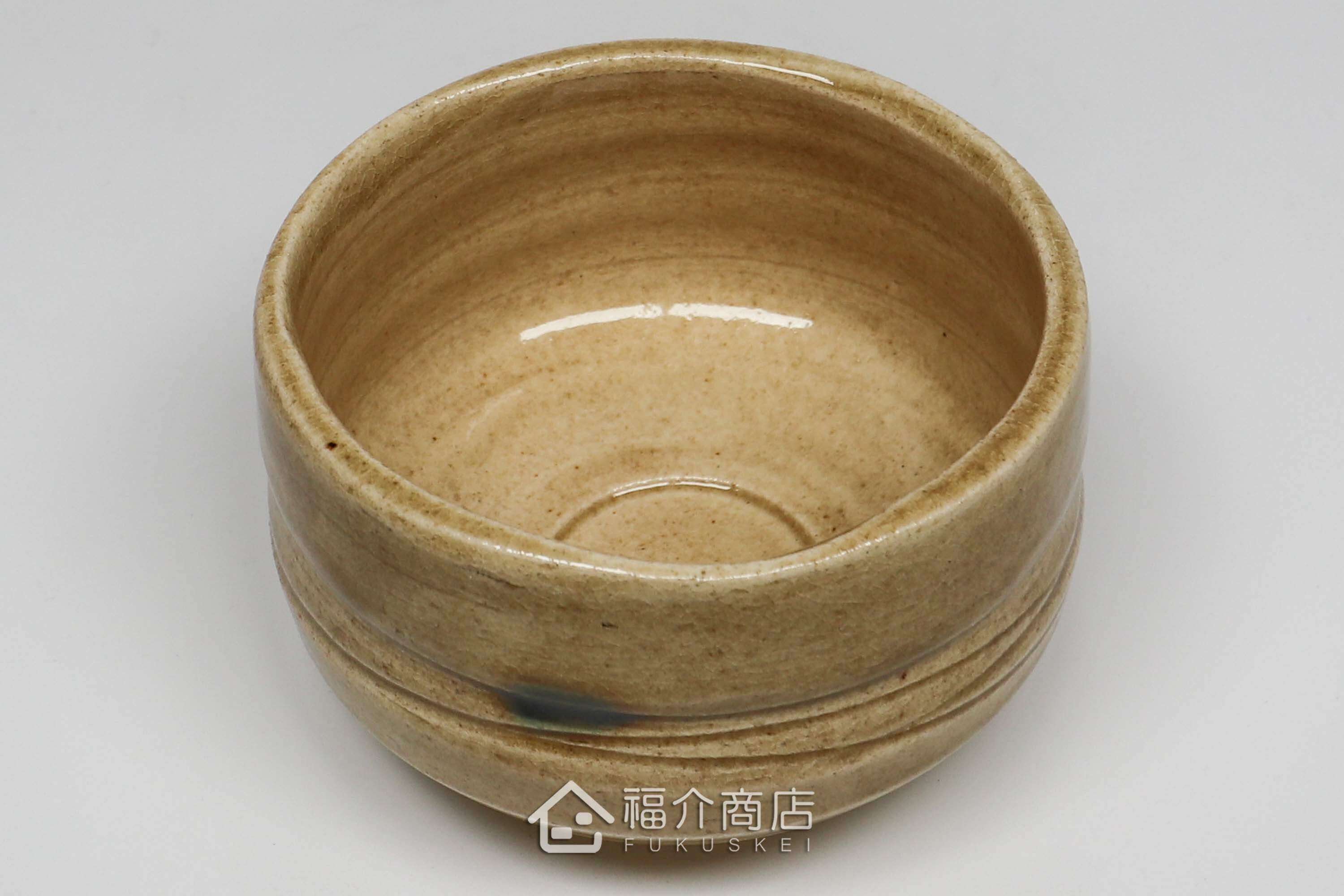 盛裝抹茶用的黄色抹茶杯碗450cc