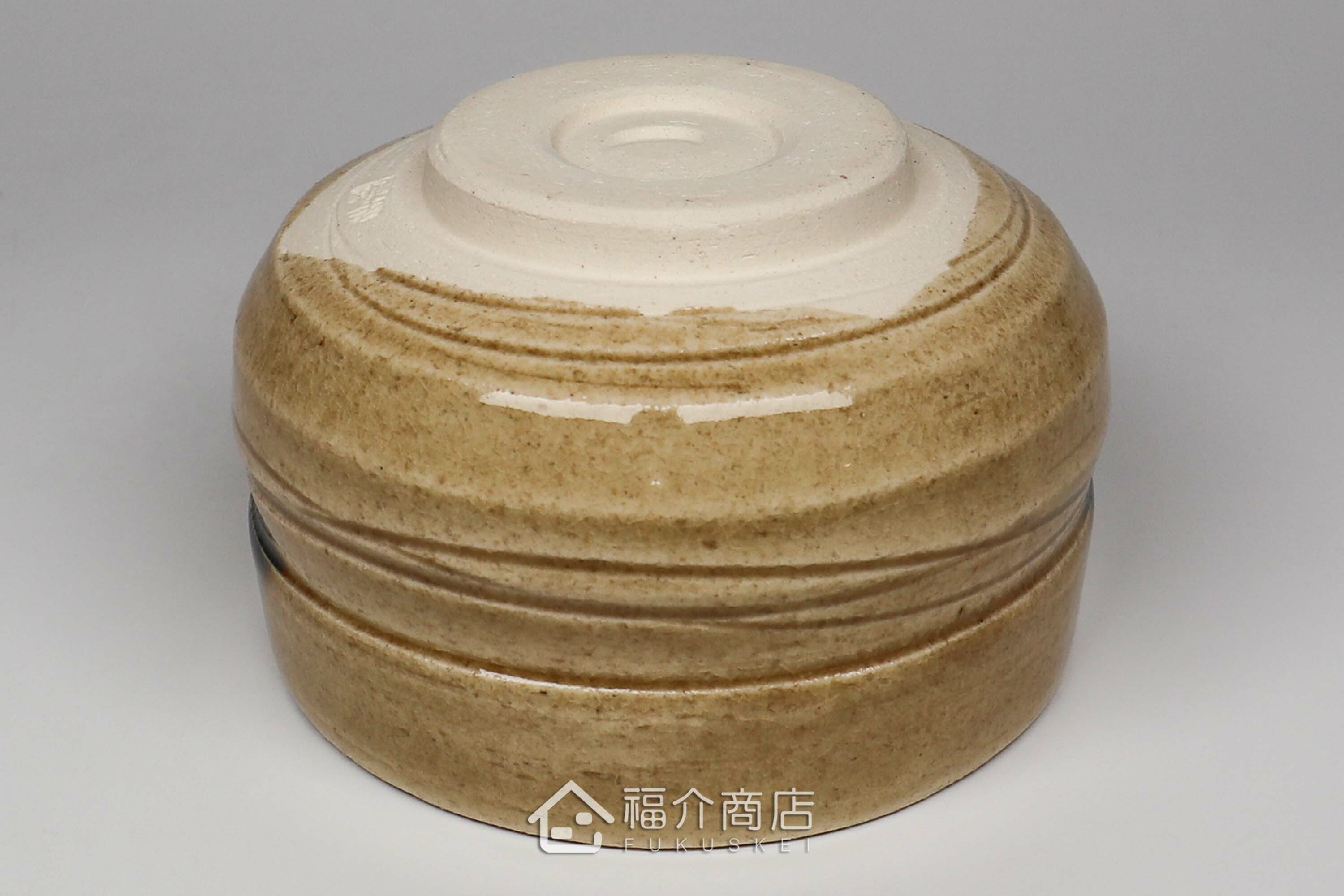 盛裝抹茶用的黄色抹茶杯碗450cc