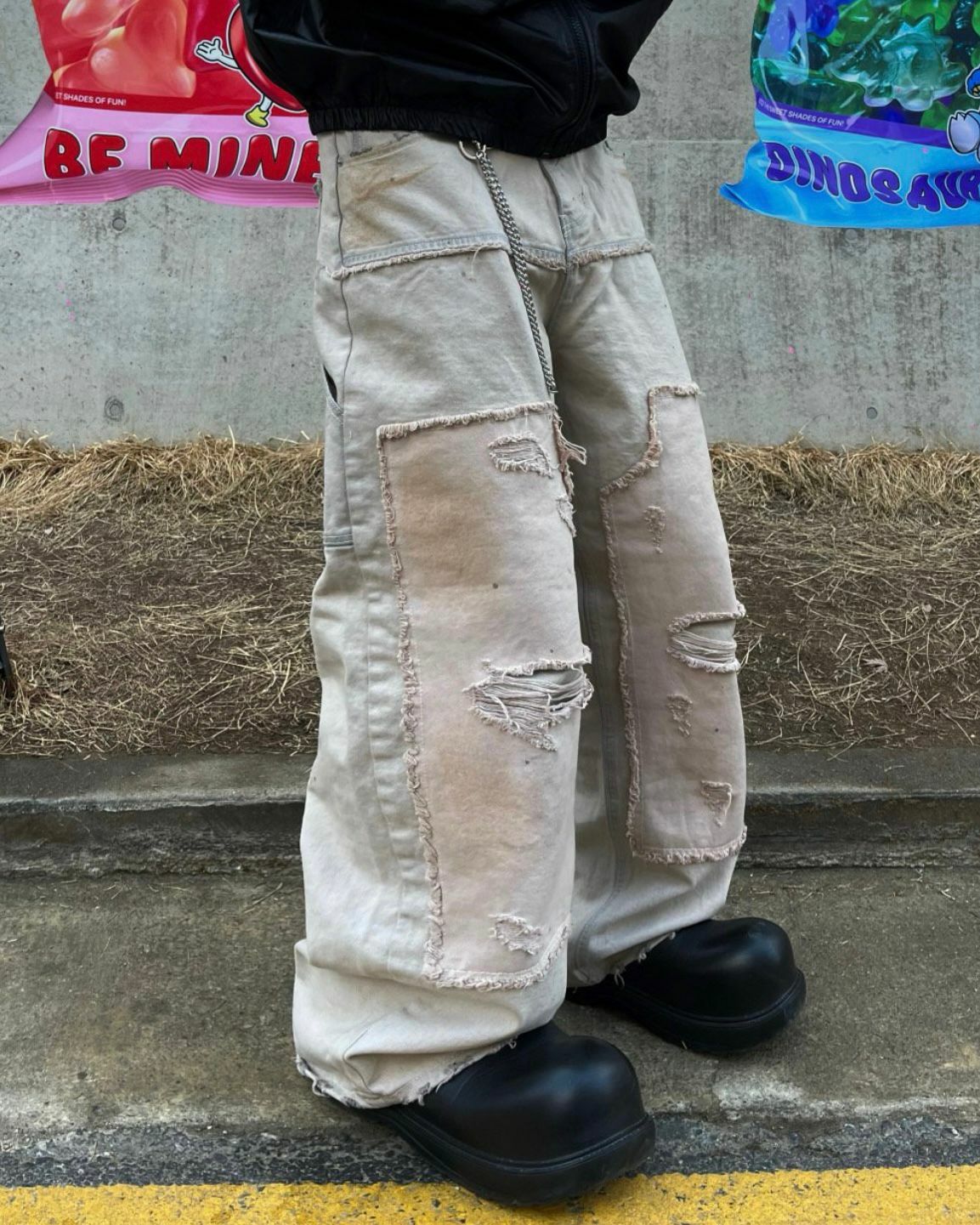 仿污鬆身牛仔褲 UNUSED-014P