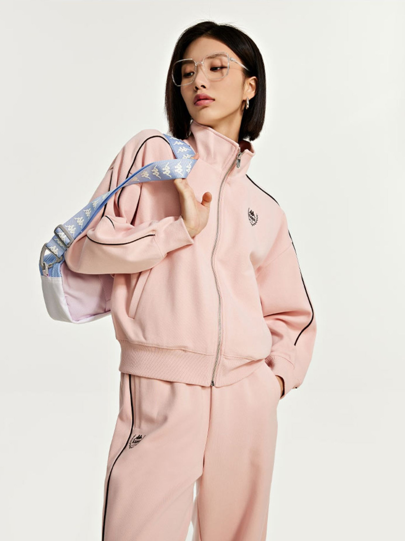 女款 復古滾線立領運動外套