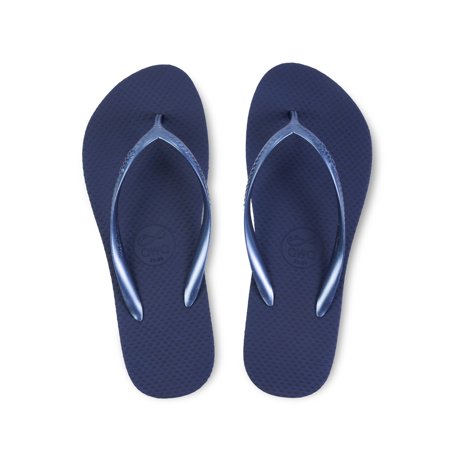 Glint微光系列 經典純色 藏青藍 女款平底人字夾腳拖