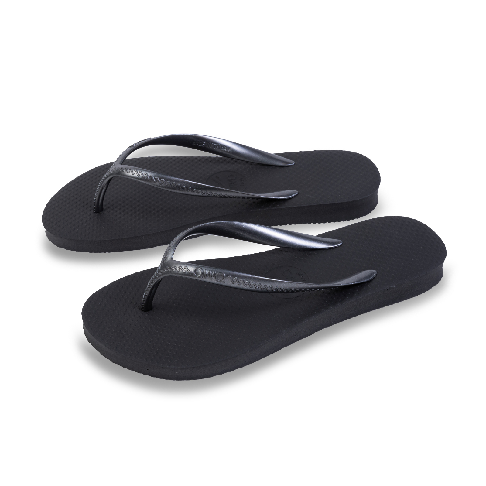 Glint微光系列 經典純色 曜石黑 女款平底人字夾腳拖