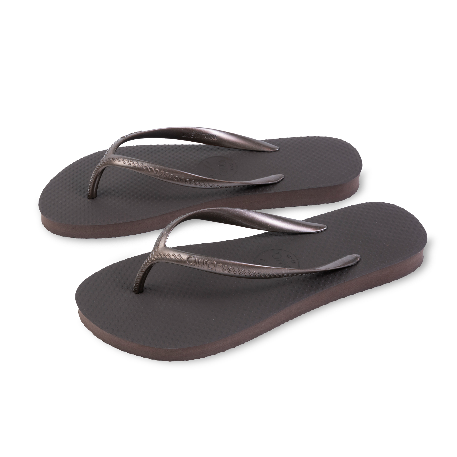 Glint微光系列 經典純色 焦糖棕 女款平底人字夾腳拖