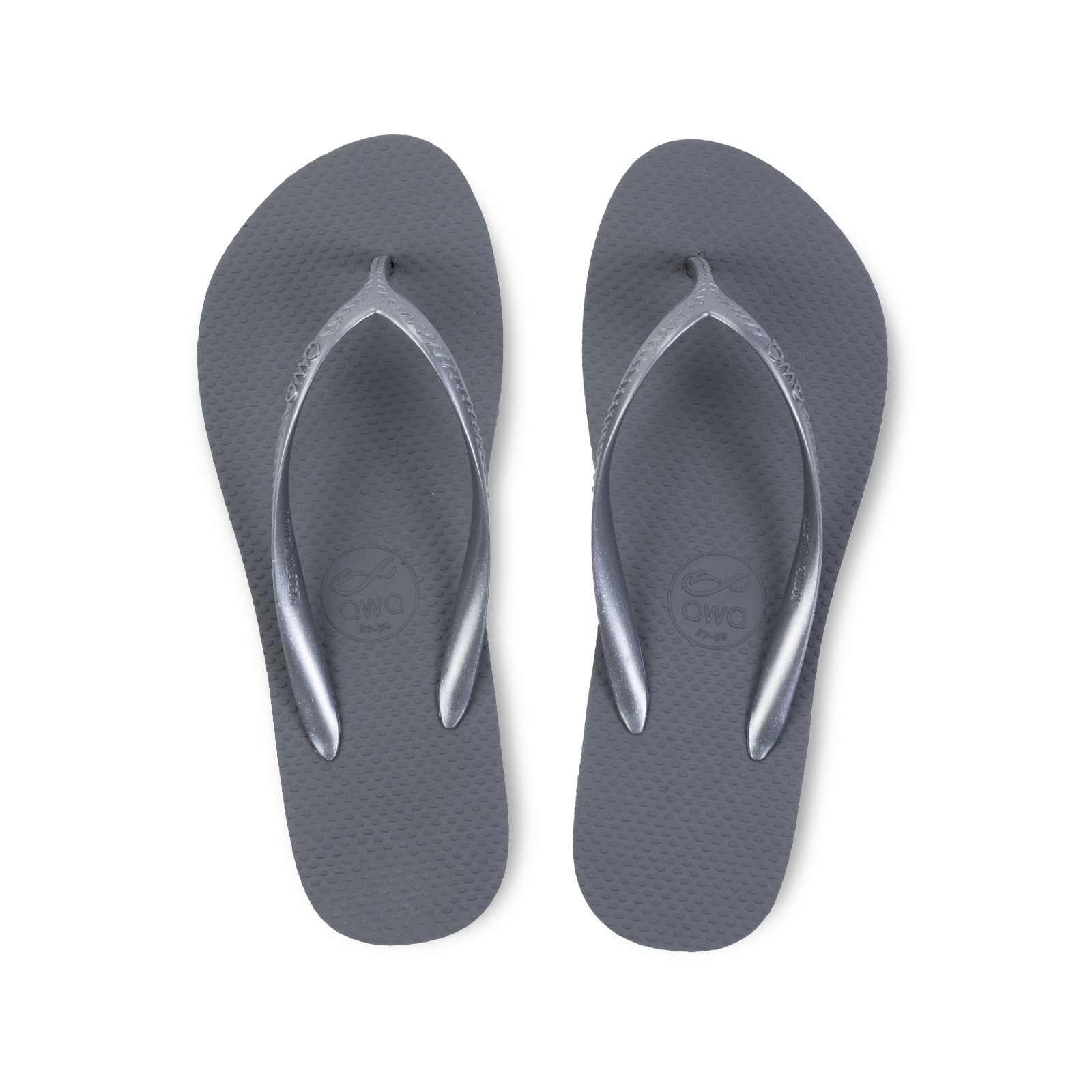 Glint微光系列 經典純色 銀河灰 女款平底人字夾腳拖