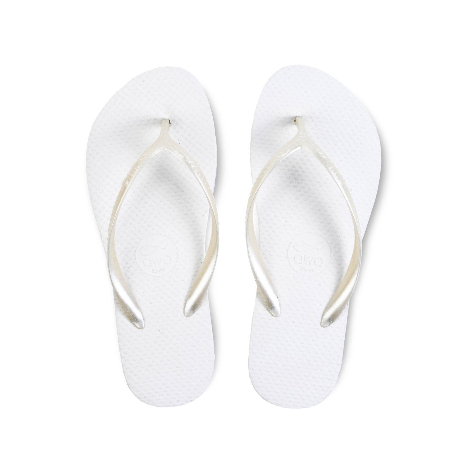 Glint微光系列 經典純色 牛奶白 女款平底人字夾腳拖