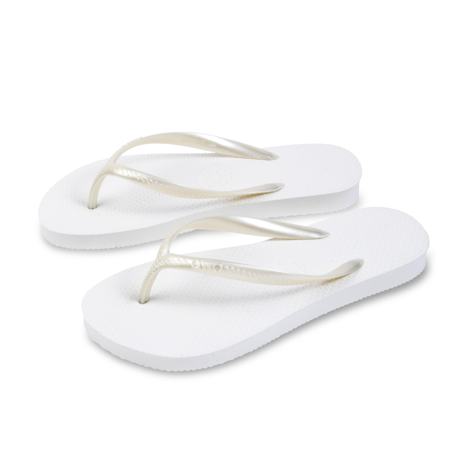 Glint微光系列 經典純色 牛奶白 女款平底人字夾腳拖