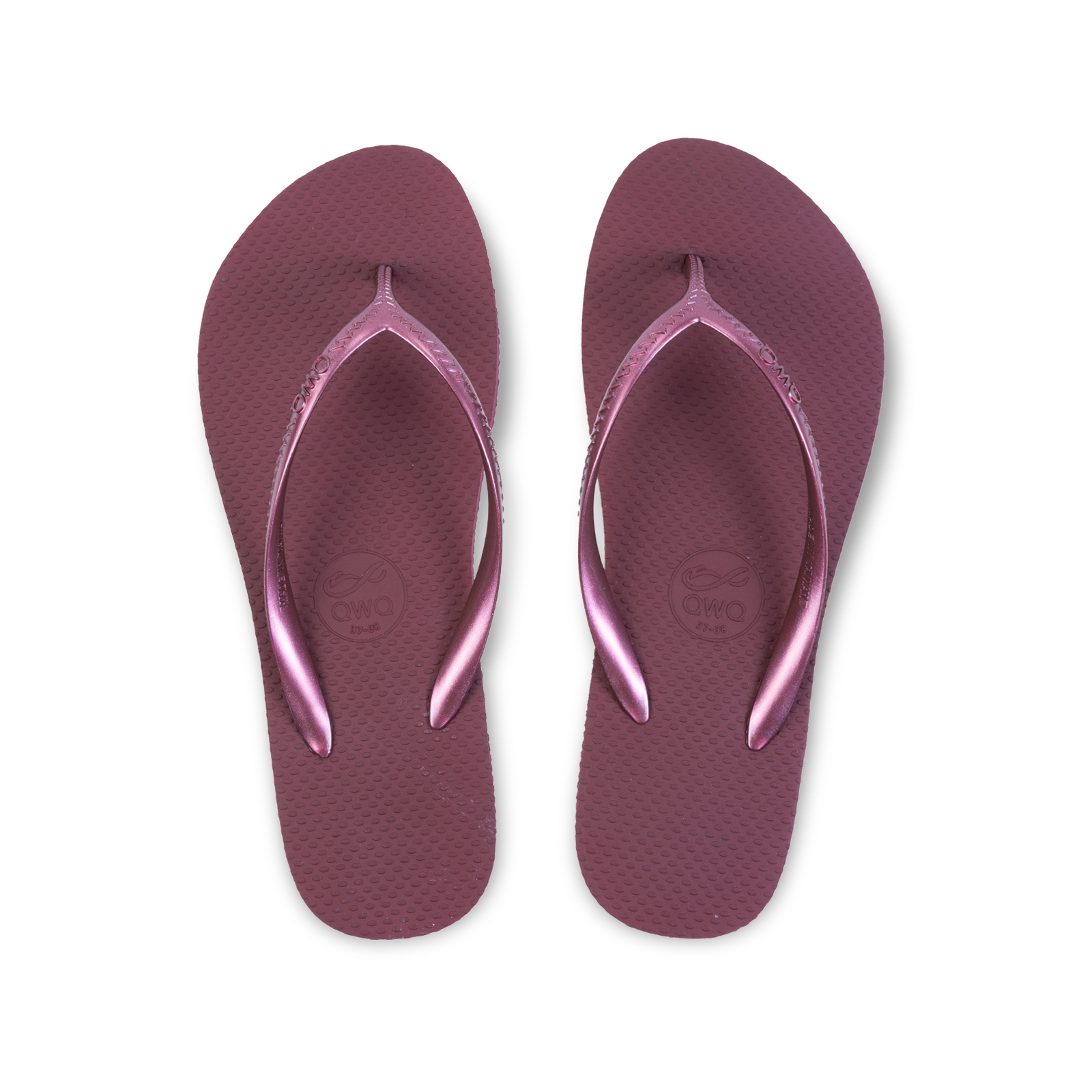 Glint微光系列 經典純色 葡酒紅 女款平底人字夾腳拖