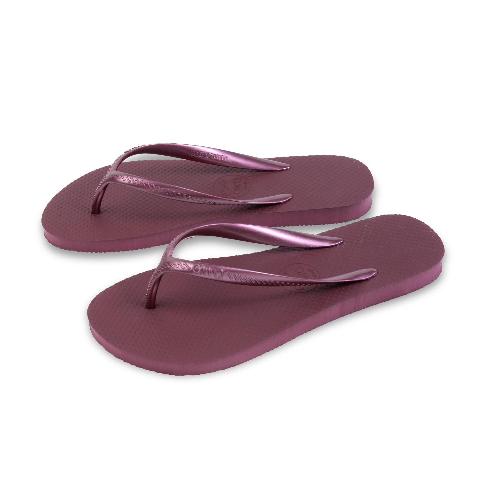 Glint微光系列 經典純色 葡酒紅 女款平底人字夾腳拖