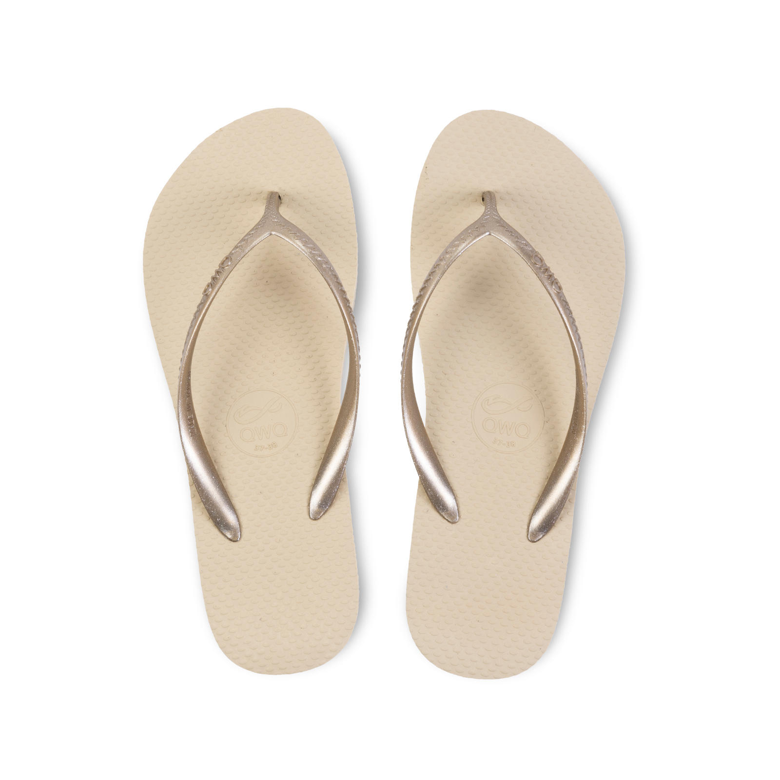 Glint微光系列 經典純色 沙金 女款平底人字夾腳拖