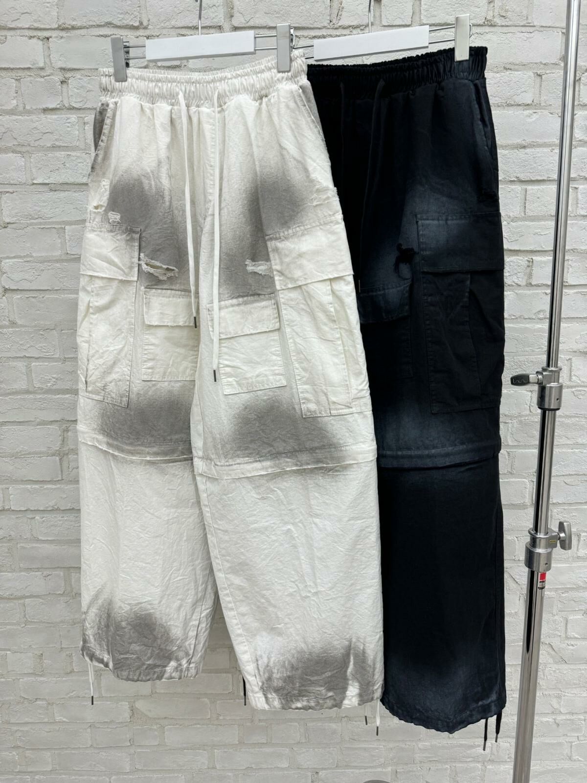 仿污工裝鬆身褲(可變短褲) GLAMOUR-029P