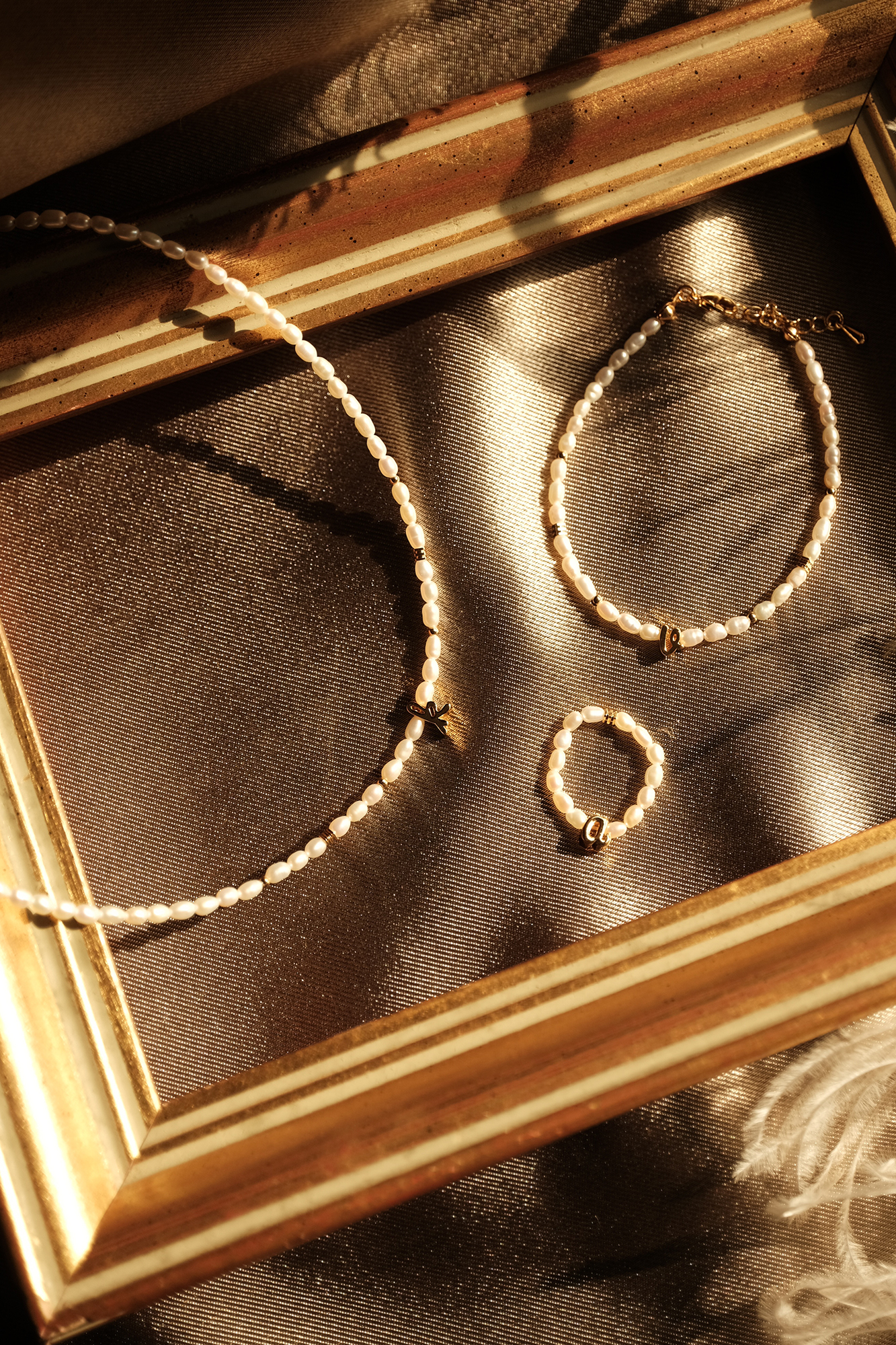 黃銅飾品, 手鍊, 飾品, 黃銅,天然珍珠,英文字母,客製,珍珠,鍍18k金,18kgp