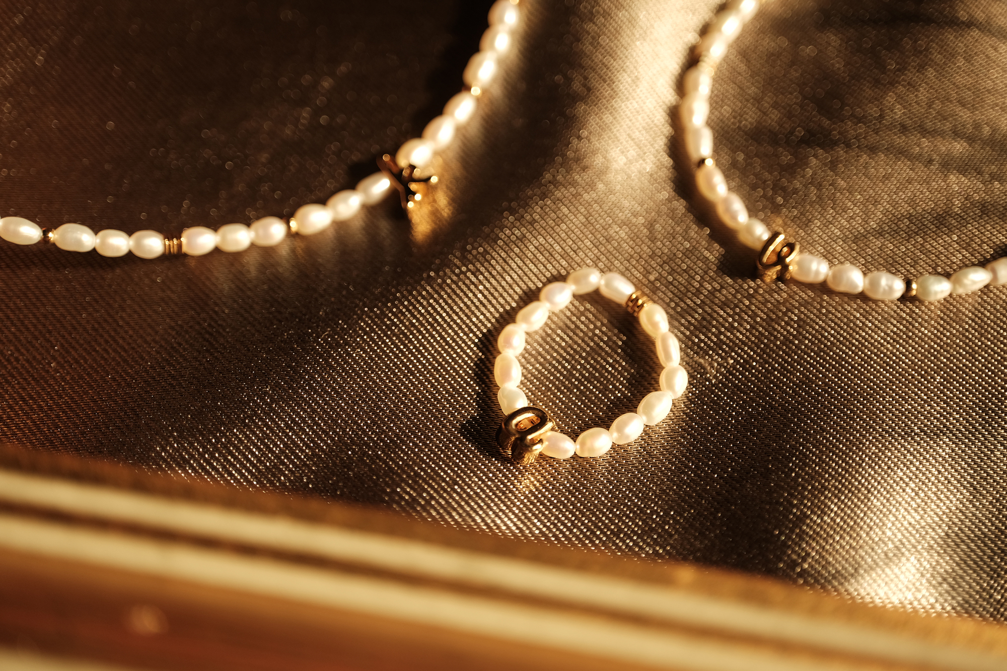 黃銅飾品, 戒指, 飾品, 黃銅,天然珍珠,英文字母,客製,18kgp,鍍18k金,彈性戒指