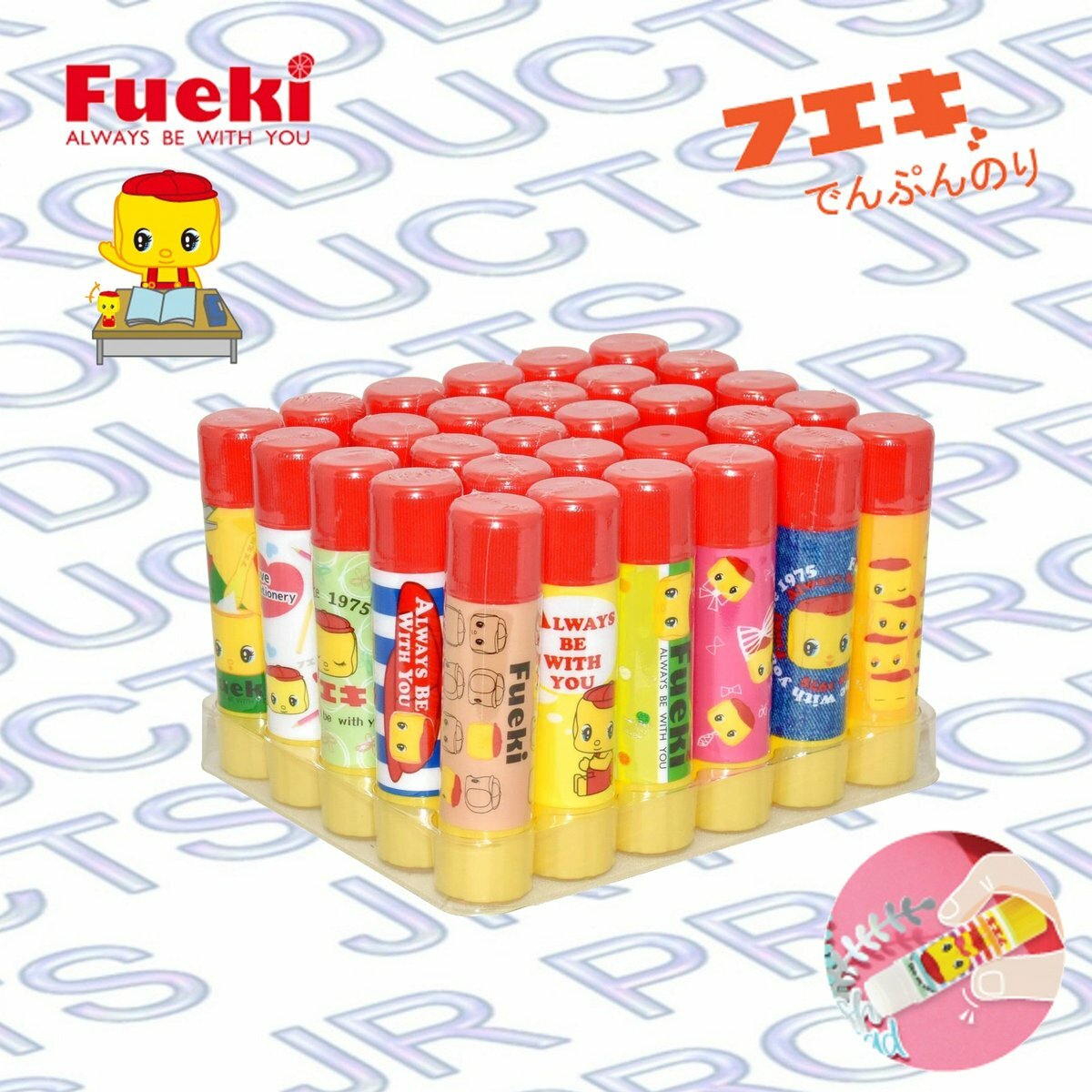 Fueki - 日本製 FUEKI 經典公仔頭漿糊筆 6克 x 30款式全套《香港行貨》